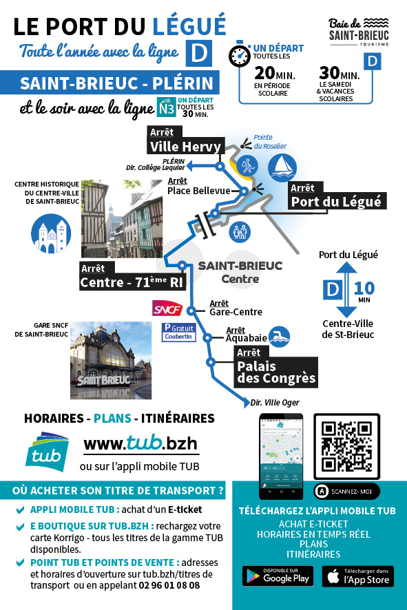 Le légué  tout de suite avec la ligne D