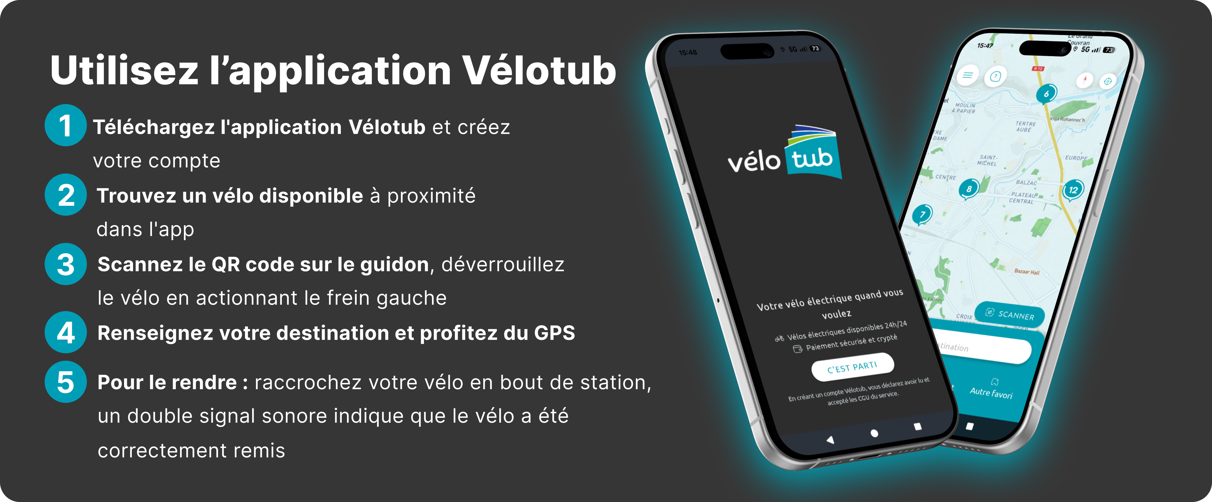 Vélotub étape 1