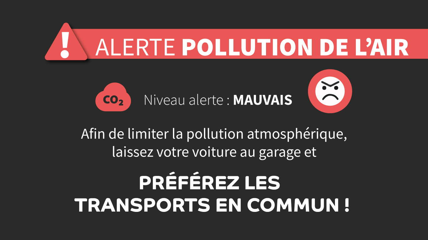 alerte POLLUTION niveau MAUVAIS