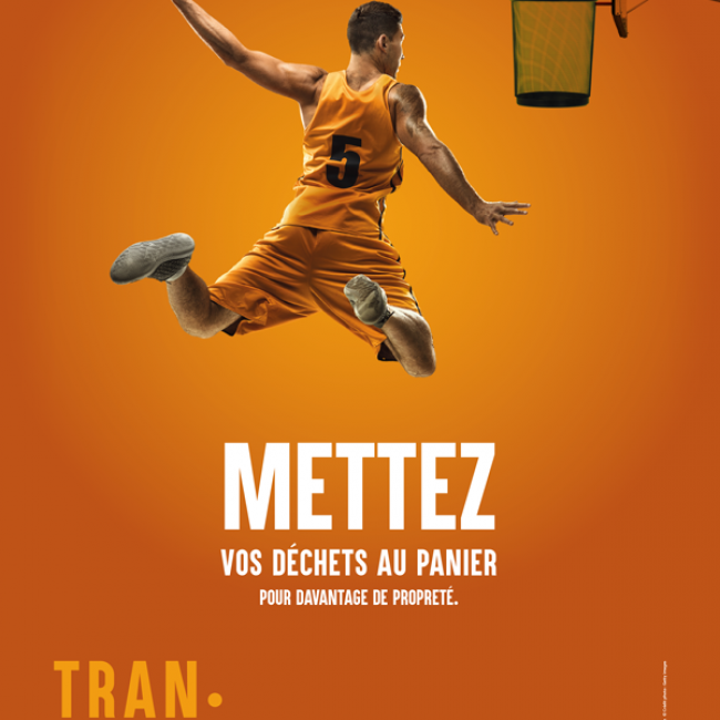 Mettez vos déchets au panier pour d'avantage de propreté.