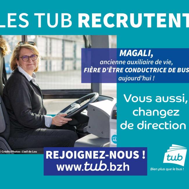 visuel campagne de communication recrutement réseau TUB 2