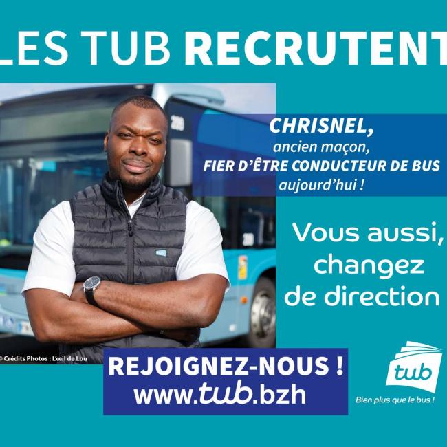 visuel campagne de communication recrutement réseau TUB 3
